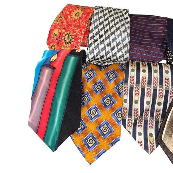 Vintage retro Ties lot 10 neckties - Picture 4 of 6